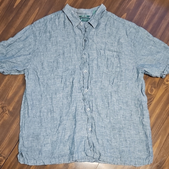 Cubavera Blue Casual Button Down Shirt - Picture 1 of 13